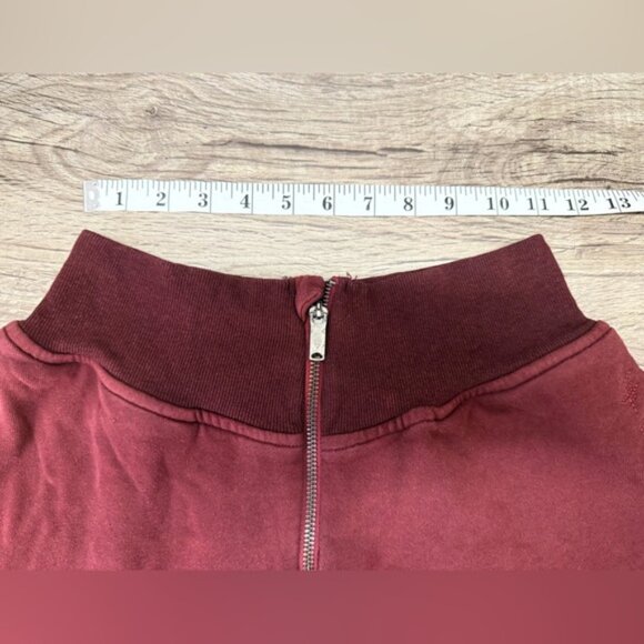 Free People FP‎ Movement Borderline Wide Leg Pants Wine Red Front Zipper size xs - Picture 8 of 9